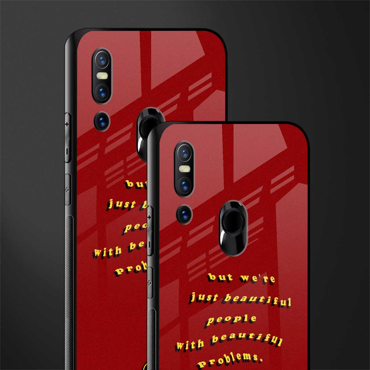 beautiful people with beautiful problems glass case for vivo v15 image-2