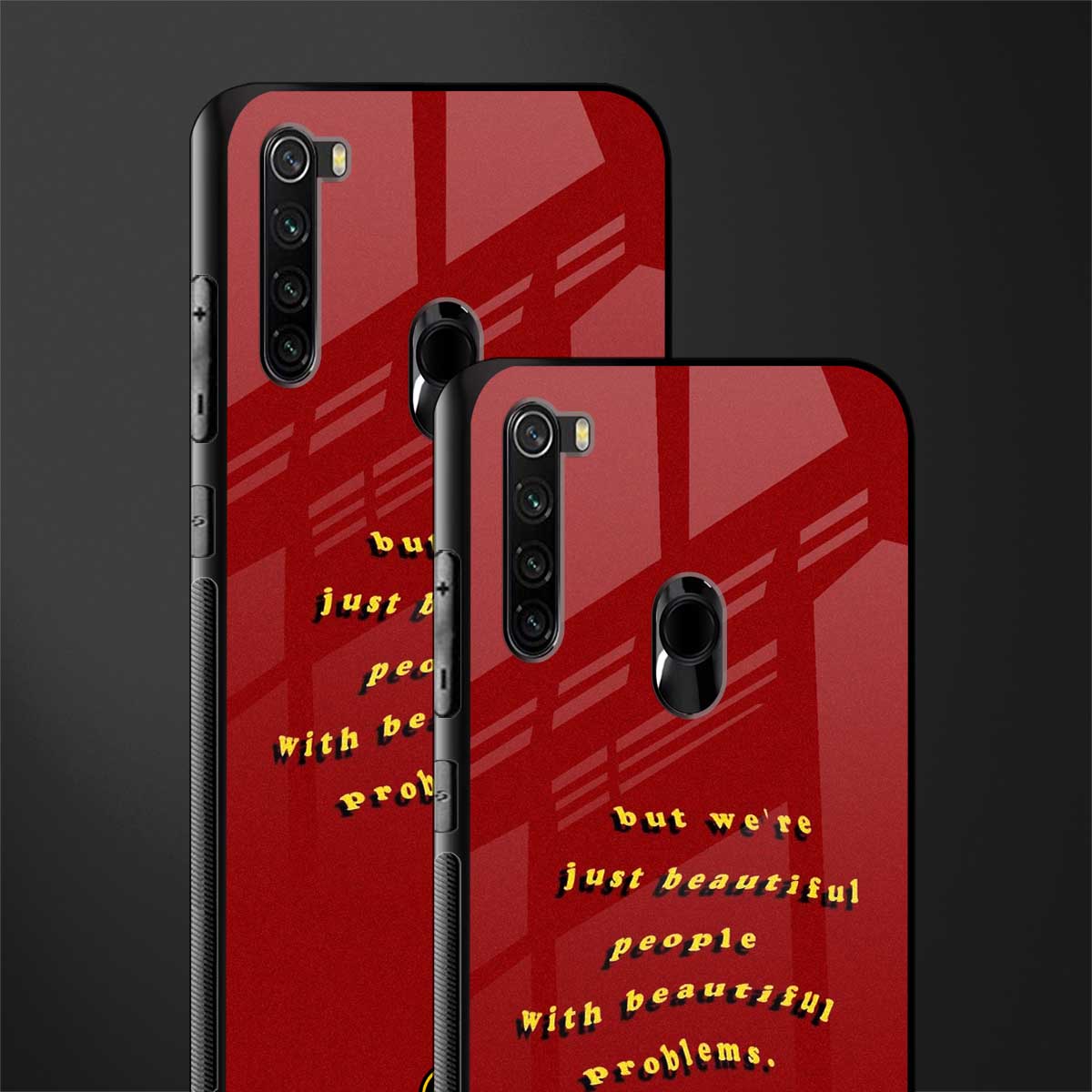 beautiful people with beautiful problems glass case for redmi note 8 image-2