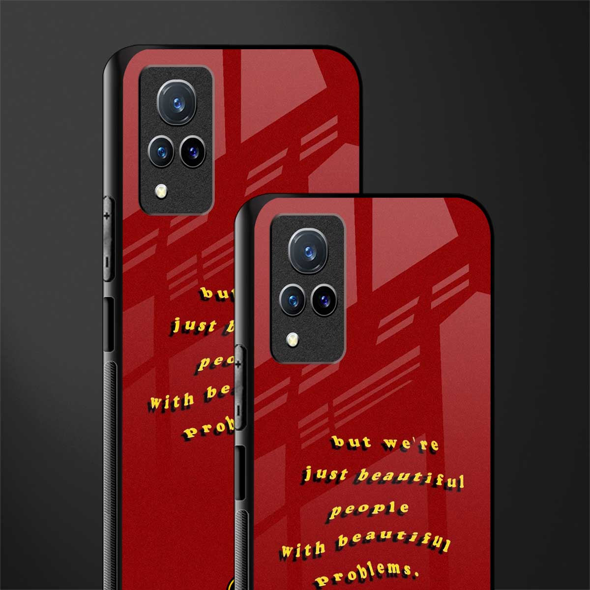beautiful people with beautiful problems glass case for vivo v21 5g image-2