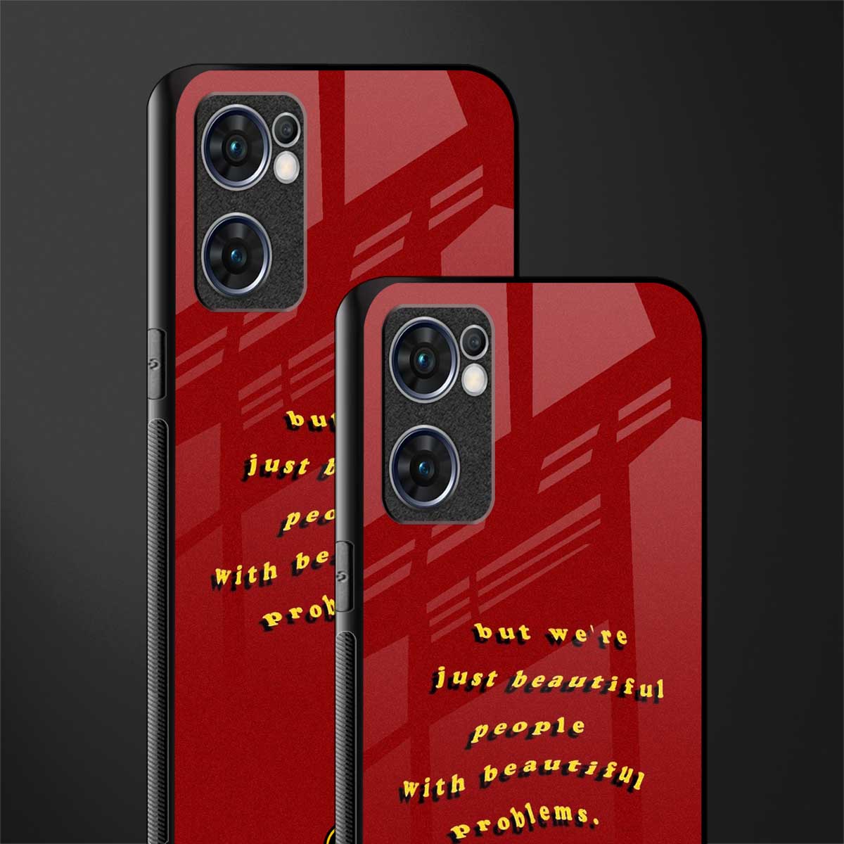 beautiful people with beautiful problems glass case for oppo reno7 5g image-2
