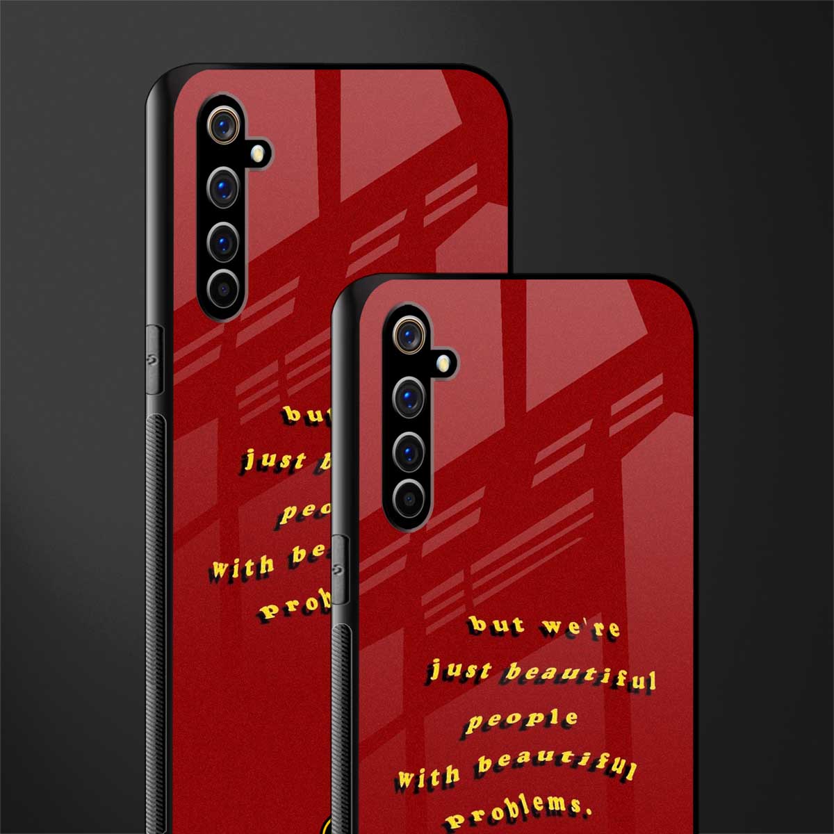 beautiful people with beautiful problems glass case for realme x50 pro image-2