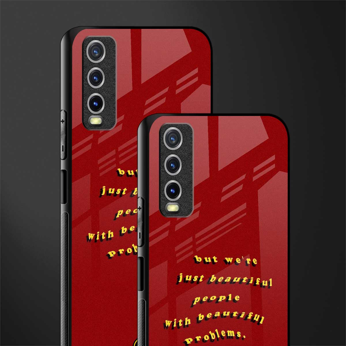 beautiful people with beautiful problems glass case for vivo y12s image-2