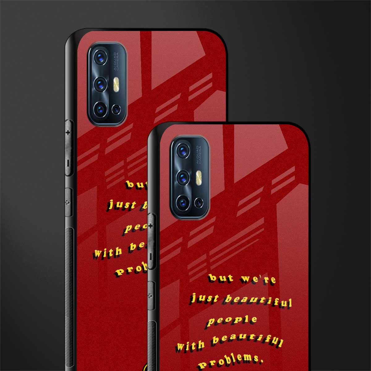 beautiful people with beautiful problems glass case for vivo v17 image-2