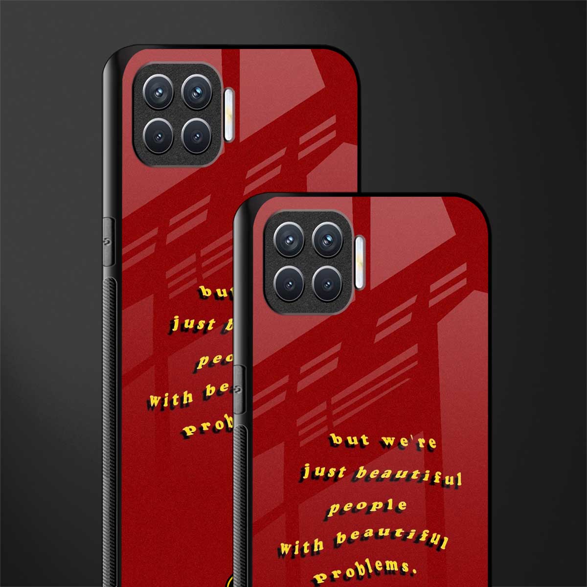 beautiful people with beautiful problems glass case for oppo f17 pro image-2