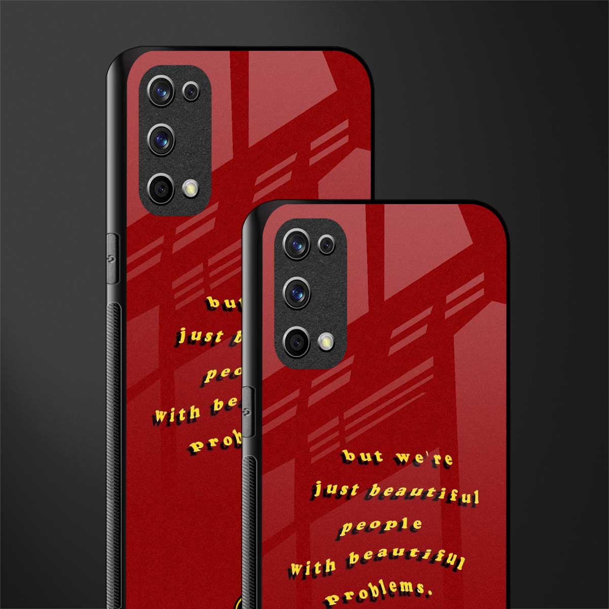 beautiful people with beautiful problems glass case for realme x7 pro image-2