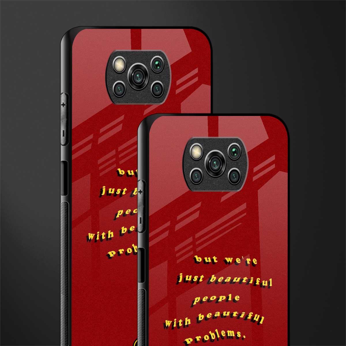 beautiful people with beautiful problems glass case for poco x3 image-2