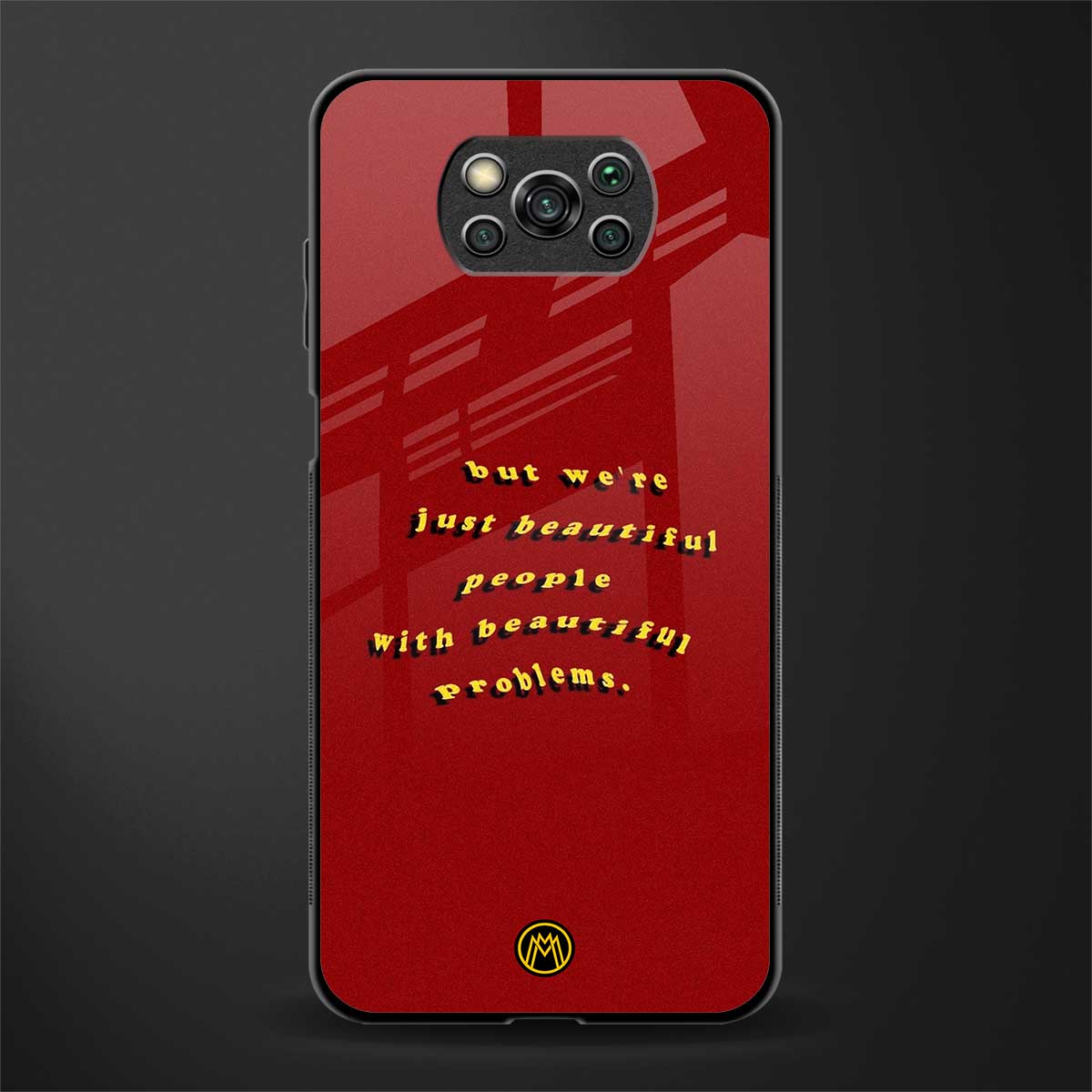 beautiful people with beautiful problems glass case for poco x3 image