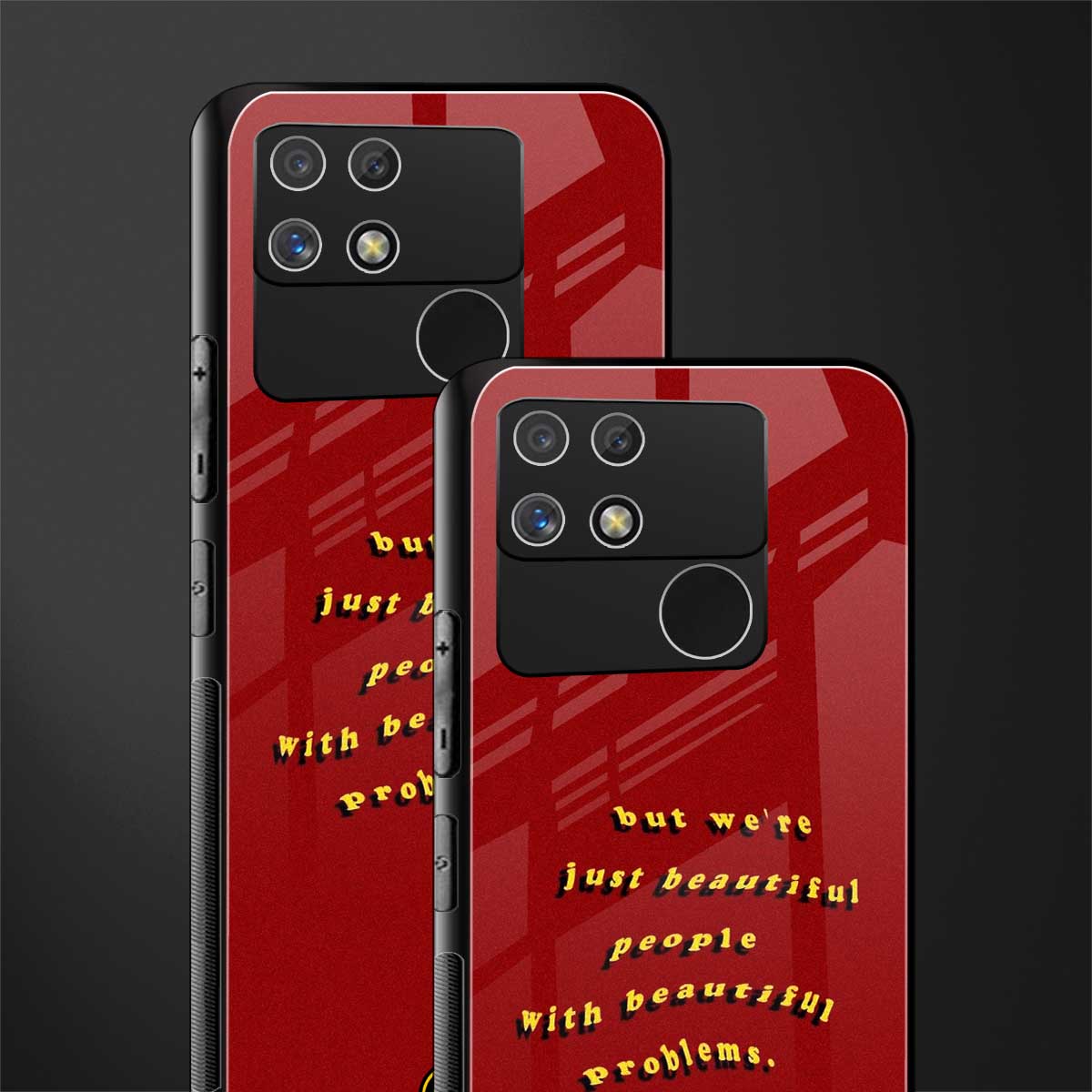 beautiful people with beautiful problems back phone cover | glass case for realme narzo 50a