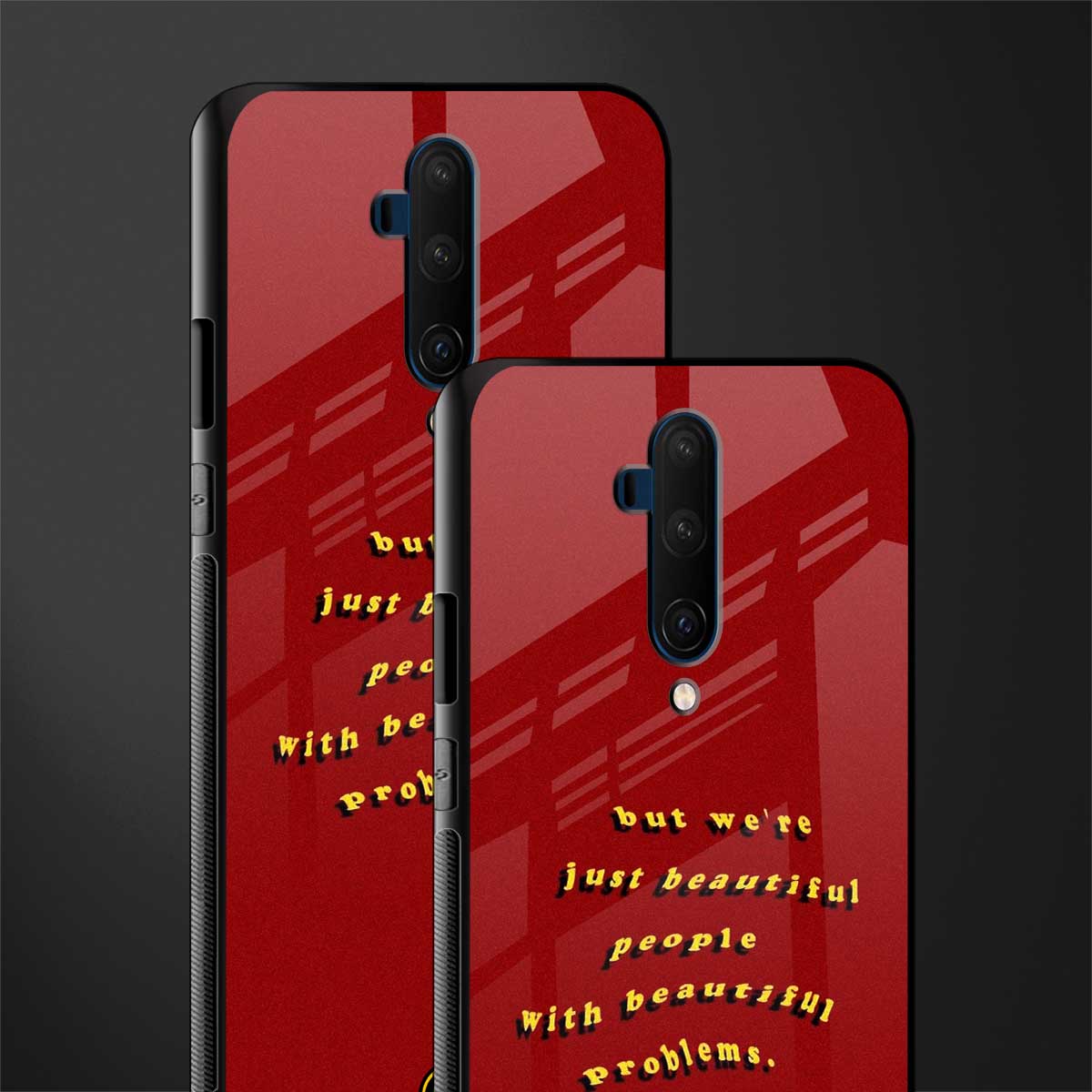 beautiful people with beautiful problems glass case for oneplus 7t pro image-2