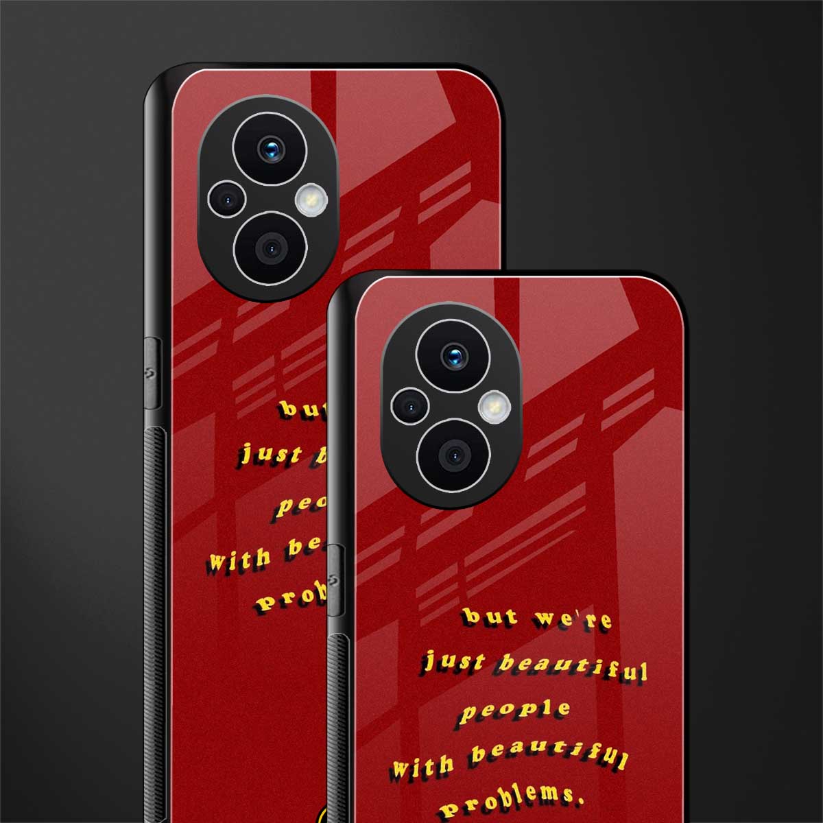 beautiful people with beautiful problems back phone cover | glass case for oppo f21 pro 5g