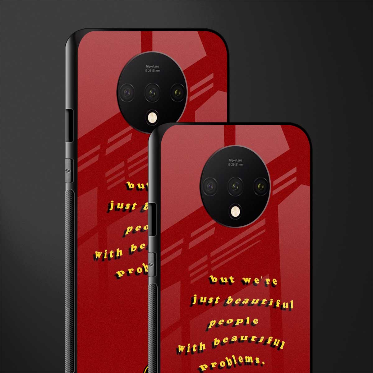 beautiful people with beautiful problems glass case for oneplus 7t image-2