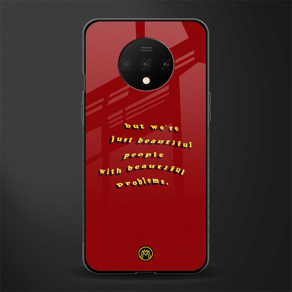 beautiful people with beautiful problems glass case for oneplus 7t image