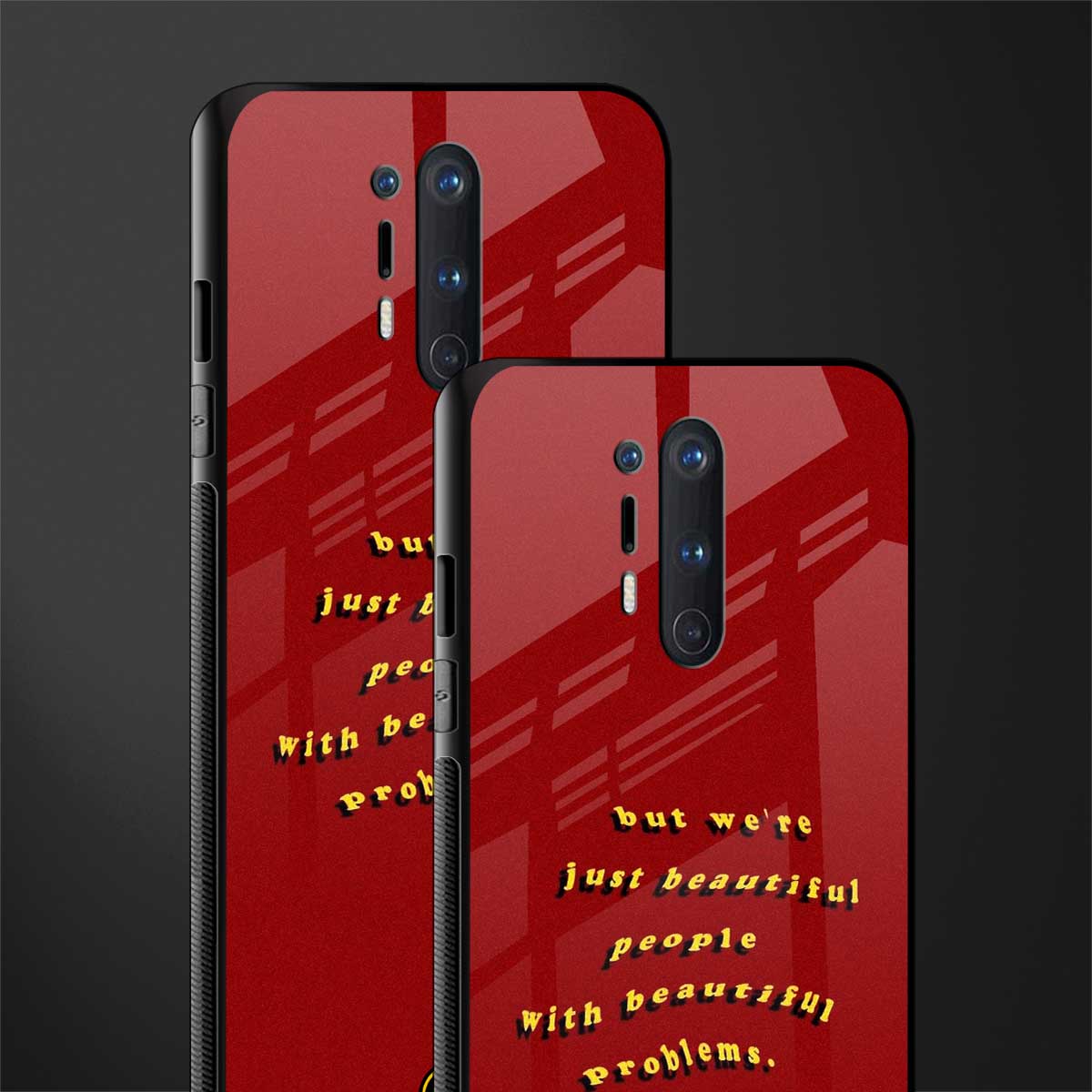 beautiful people with beautiful problems glass case for oneplus 8 pro image-2