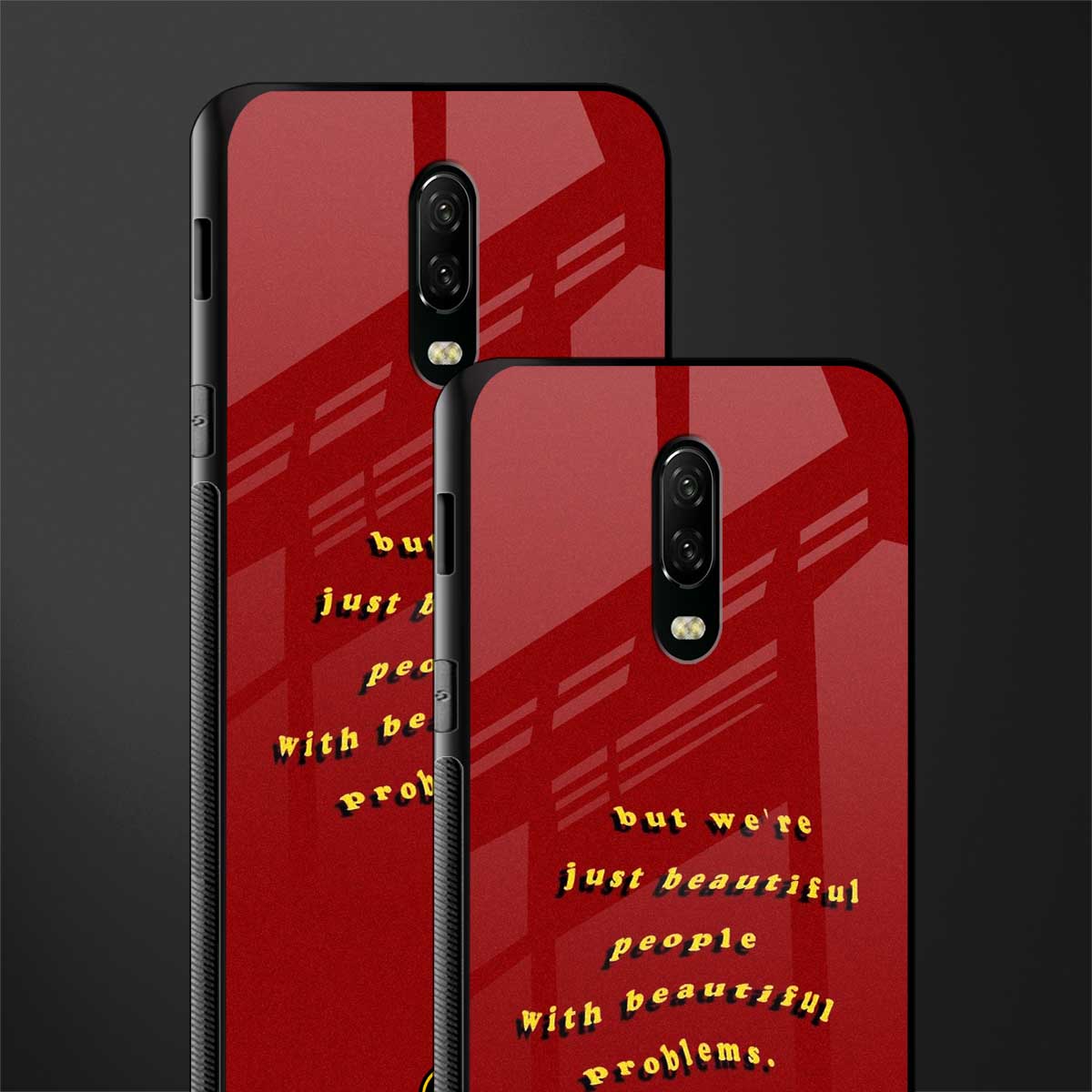 beautiful people with beautiful problems glass case for oneplus 6t image-2
