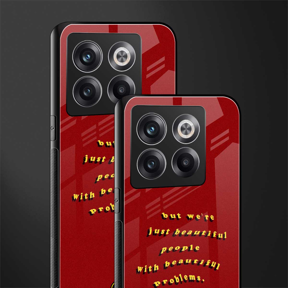 beautiful people with beautiful problems back phone cover | glass case for oneplus 10t