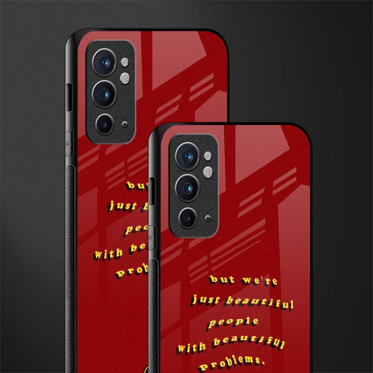 beautiful people with beautiful problems glass case for oneplus 9rt image-2