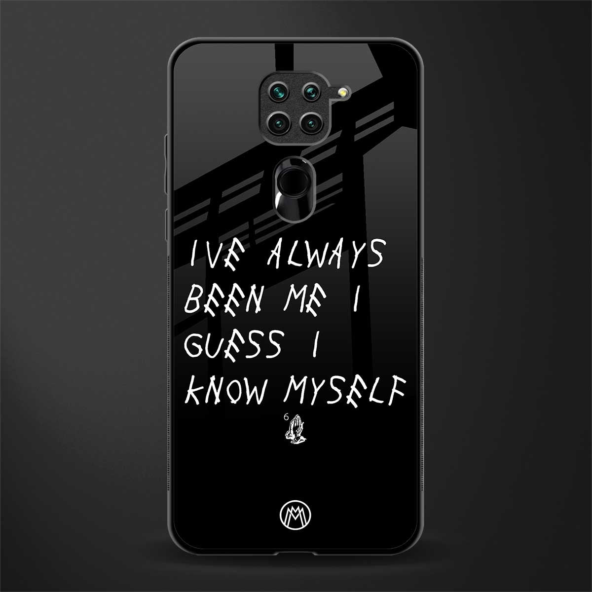 being myself glass case for redmi note 9 image