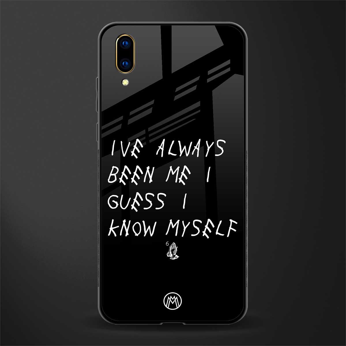 being myself glass case for vivo v11 pro image