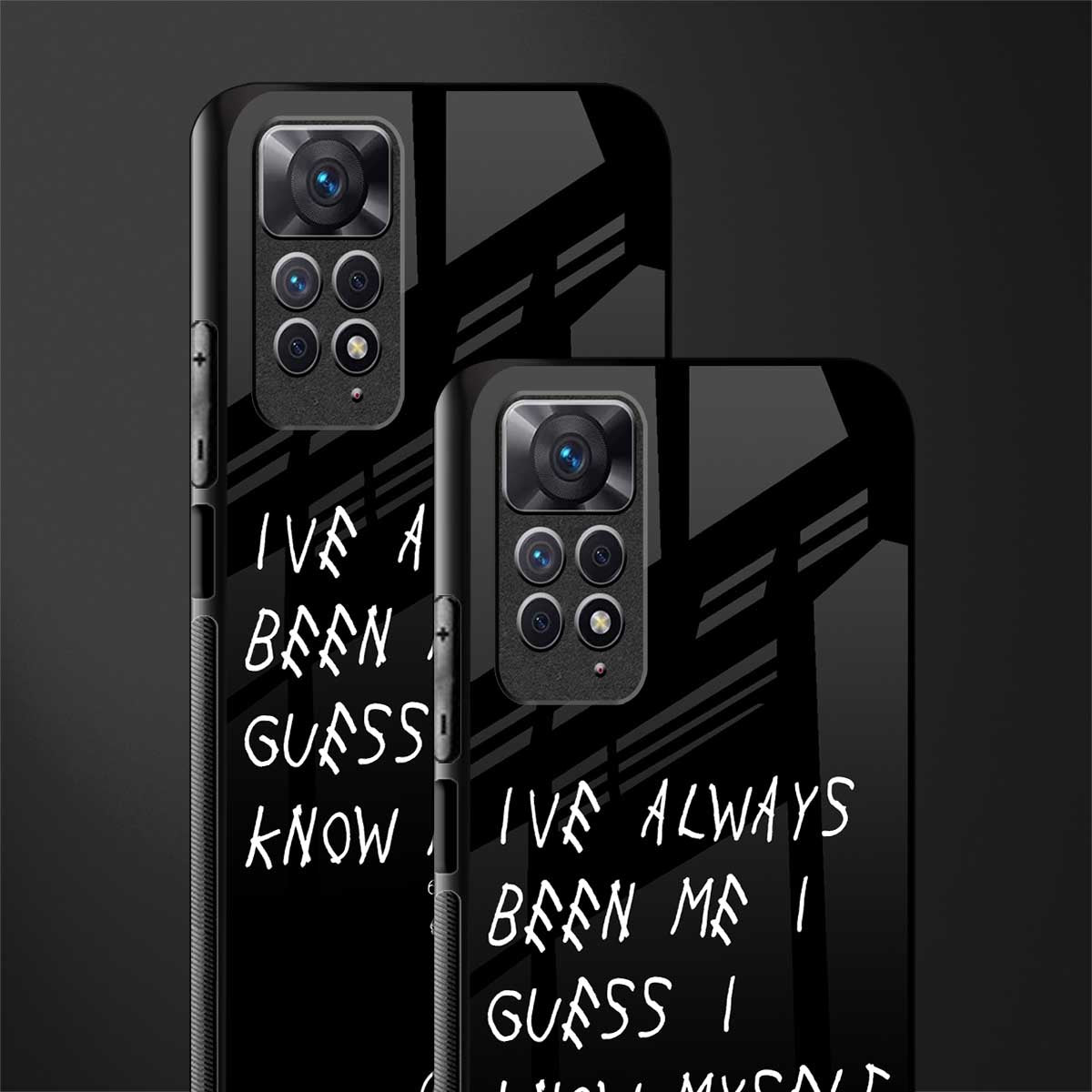 being myself back phone cover | glass case for redmi note 11 pro plus 4g/5g