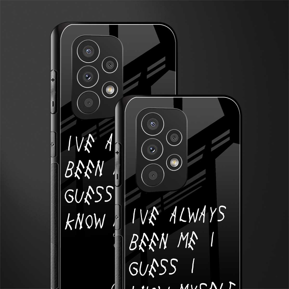 being myself back phone cover | glass case for samsung galaxy a53 5g