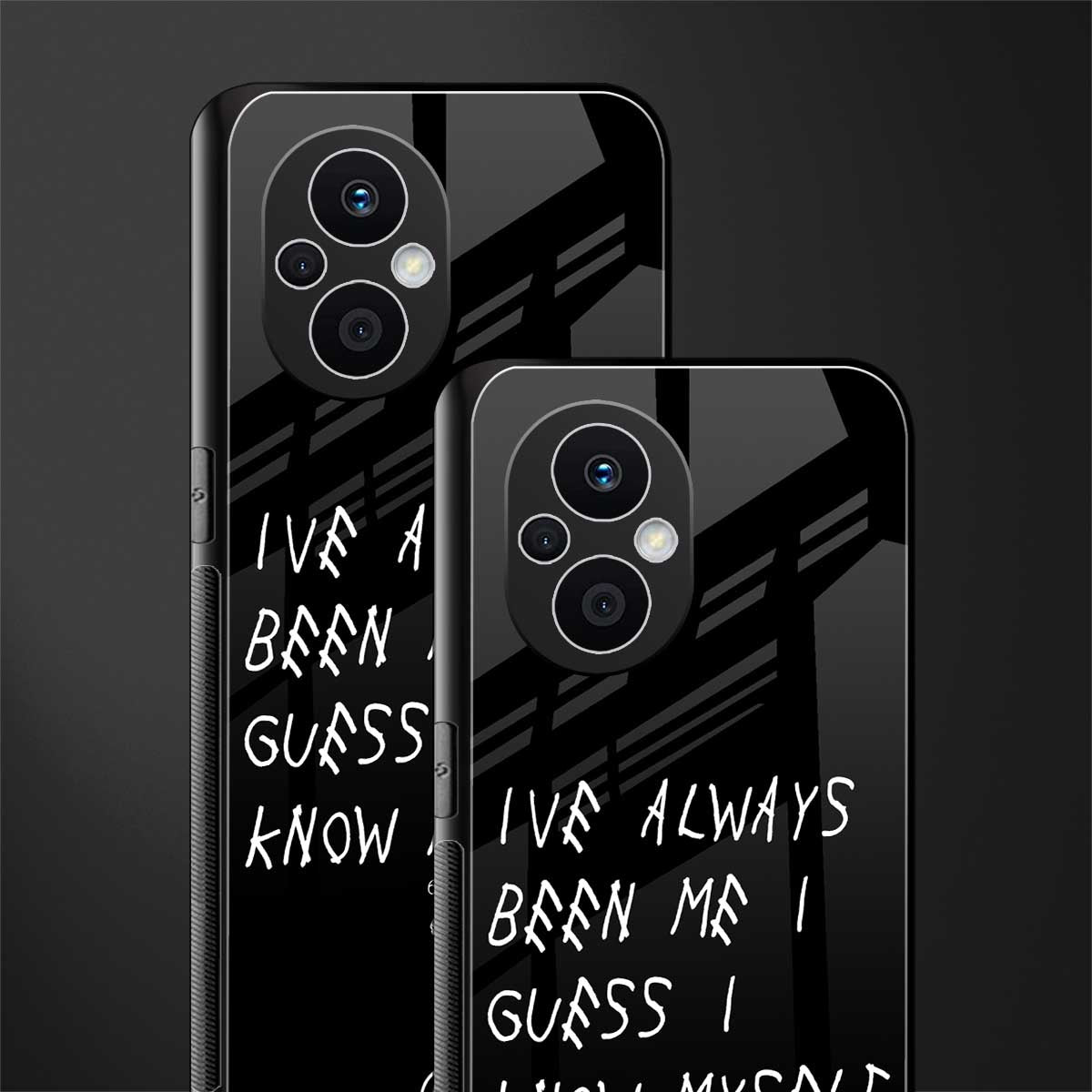 being myself back phone cover | glass case for oppo f21 pro 5g