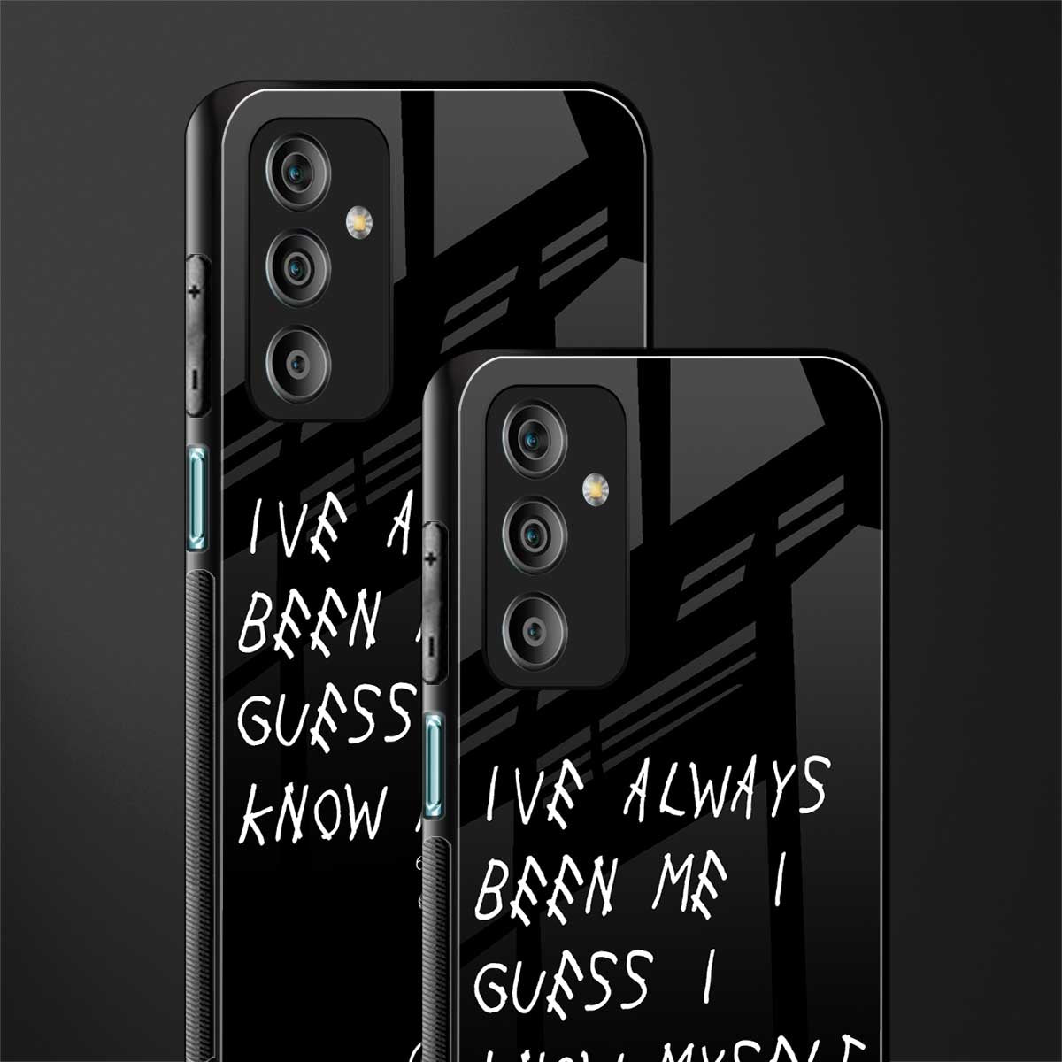 being myself back phone cover | glass case for samsung galaxy f23 5g
