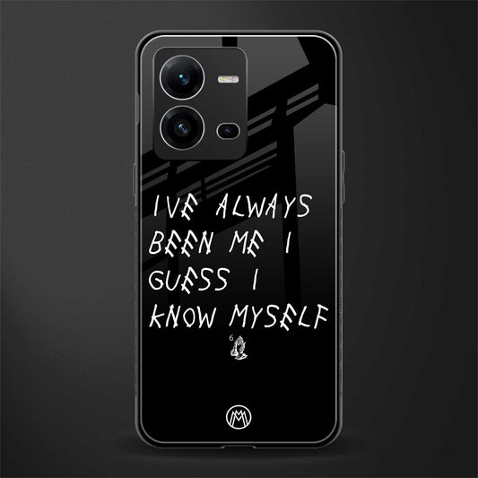 being myself back phone cover | glass case for vivo v25-5g