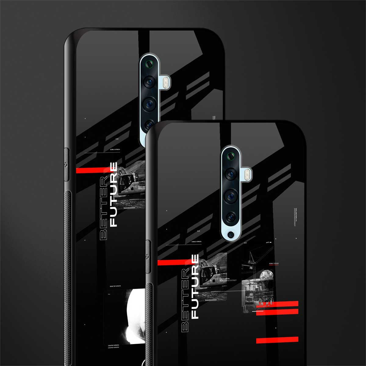 better future dark aesthetic glass case for oppo reno 2f image-2