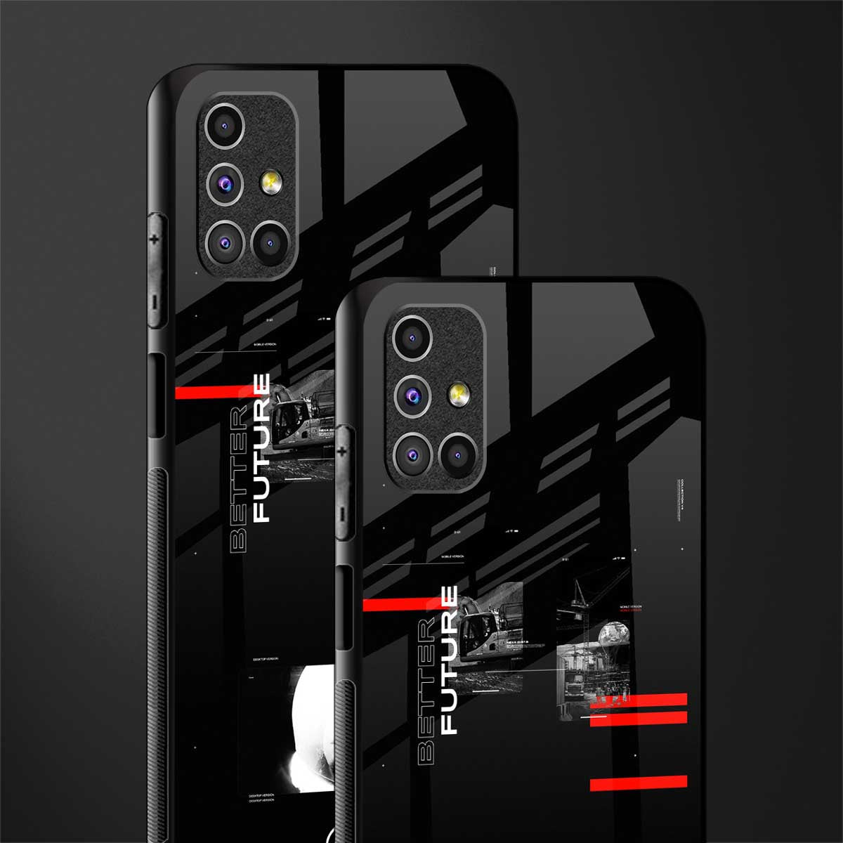better future dark aesthetic glass case for samsung galaxy m51 image-2