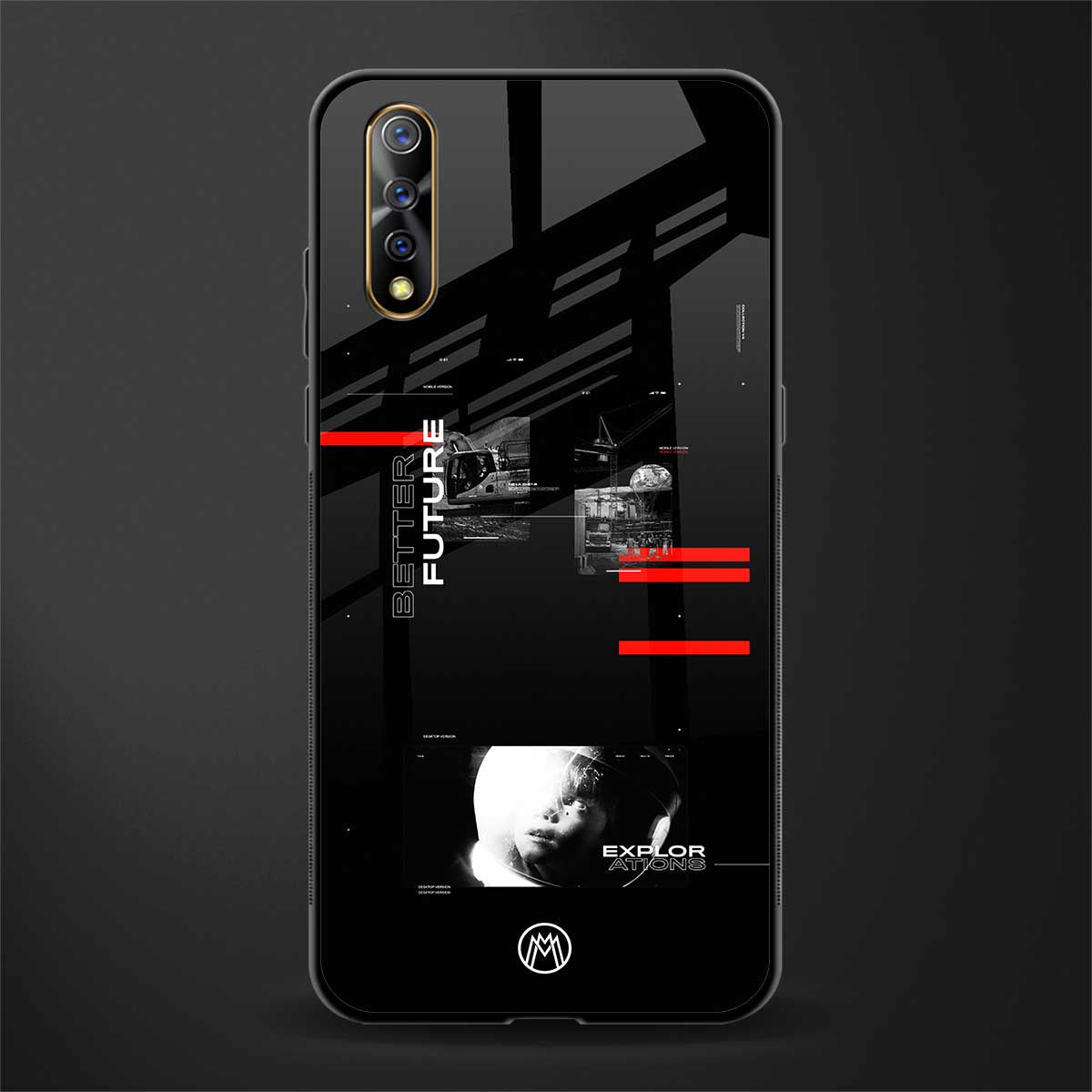 better future dark aesthetic glass case for vivo z1x image