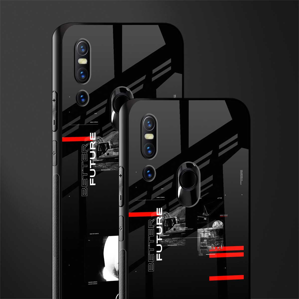 better future dark aesthetic glass case for vivo v15 image-2