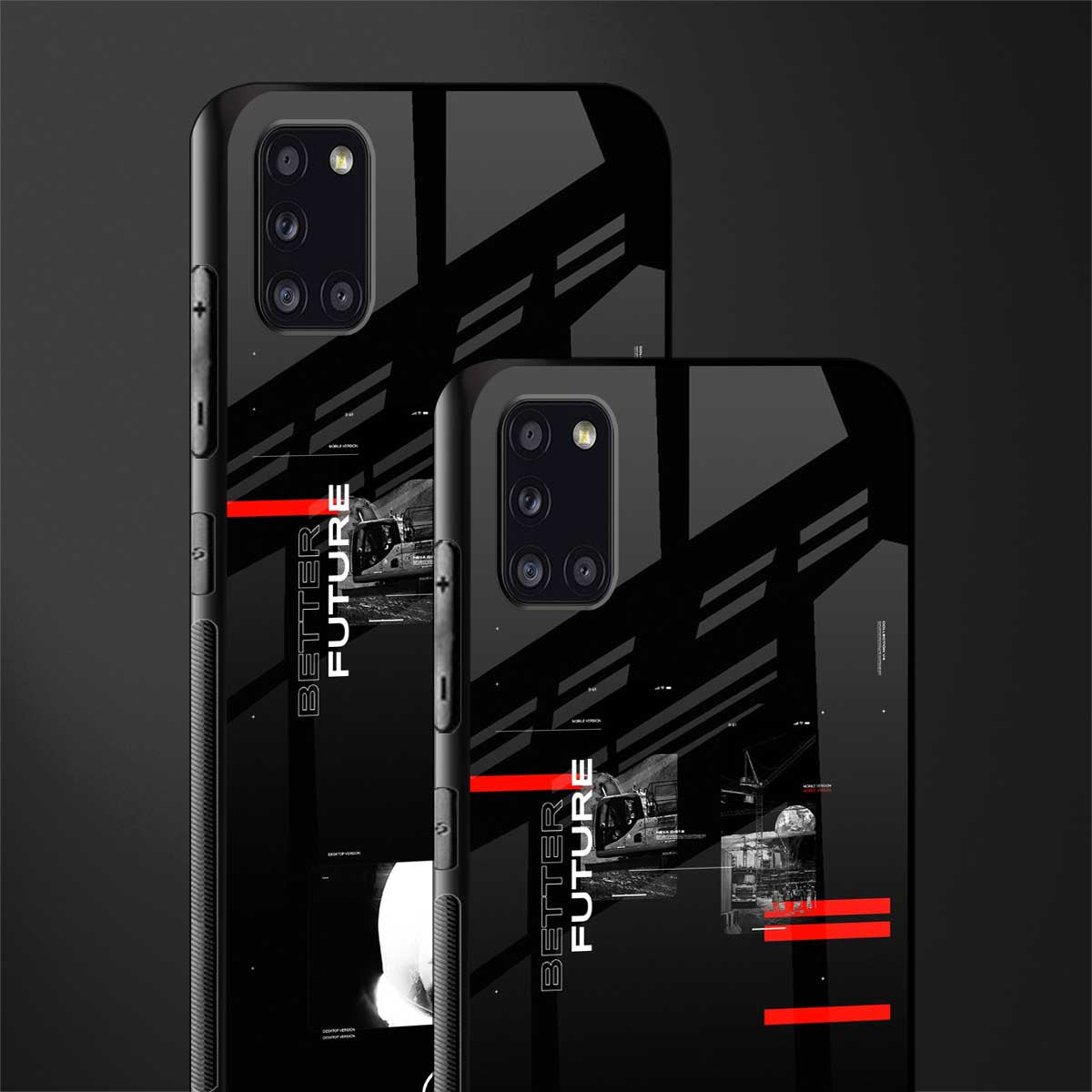 better future dark aesthetic glass case for samsung galaxy a31 image-2