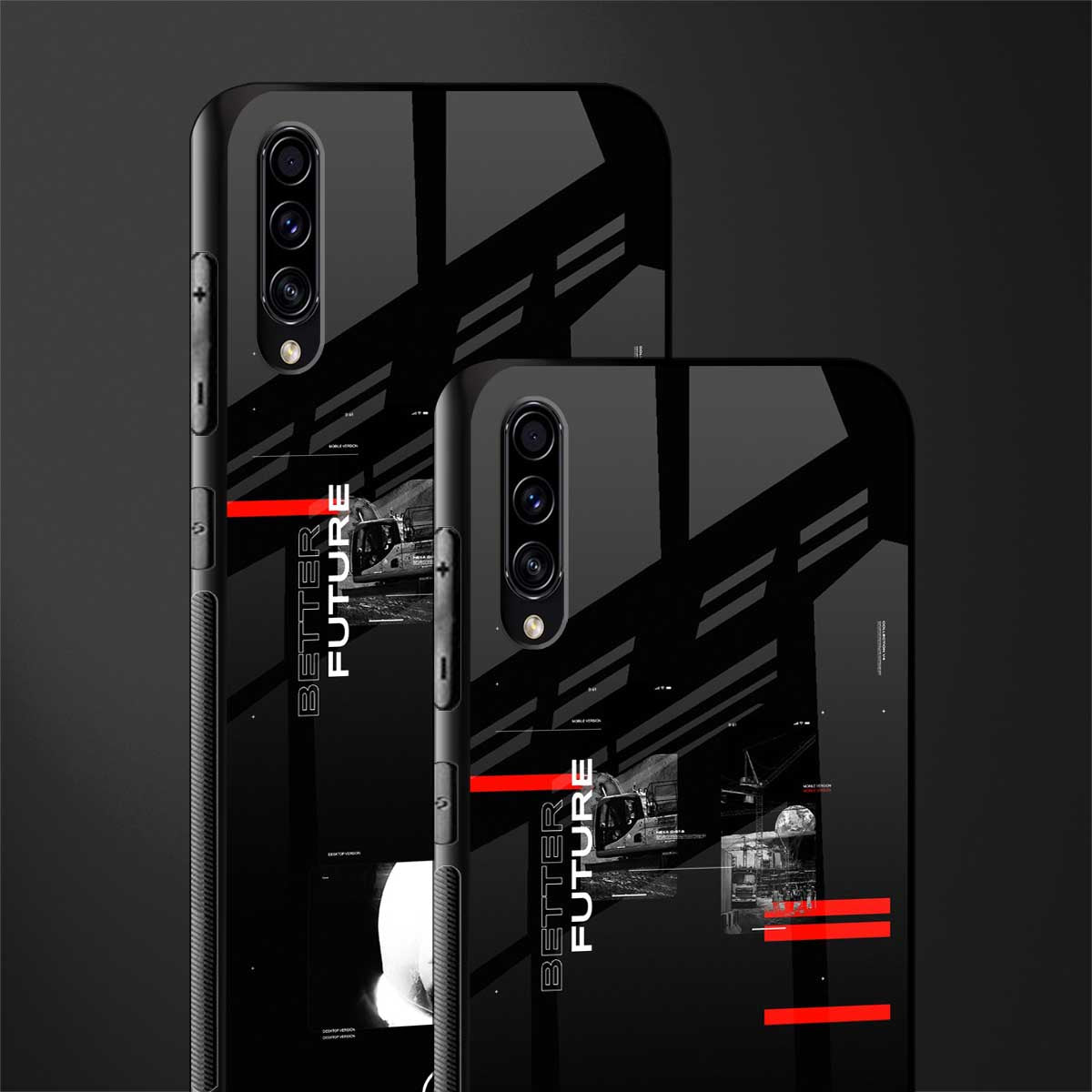 better future dark aesthetic glass case for samsung galaxy a70 image-2