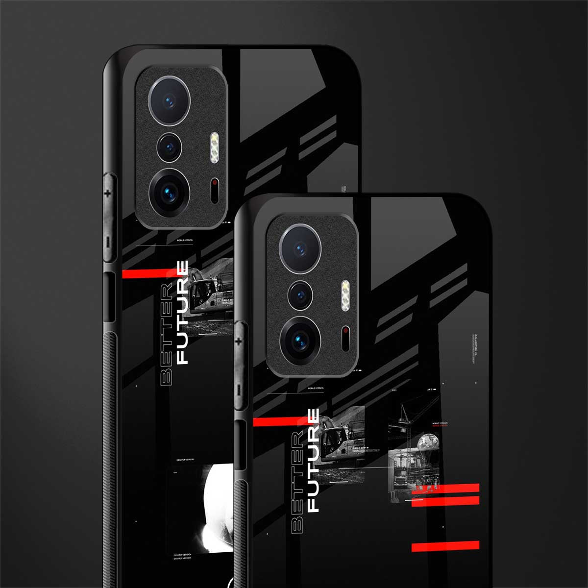 better future dark aesthetic glass case for mi 11t pro 5g image-2