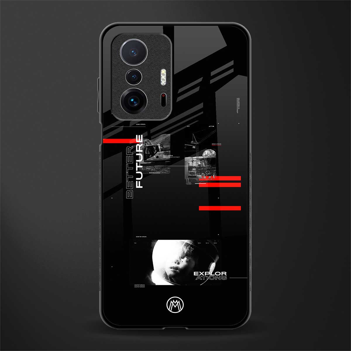 better future dark aesthetic glass case for mi 11t pro 5g image