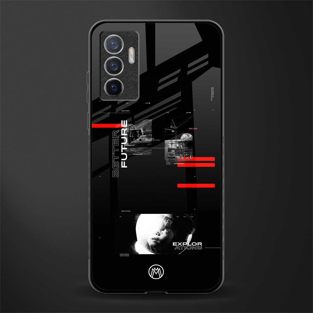 better future dark aesthetic glass case for vivo v23e image