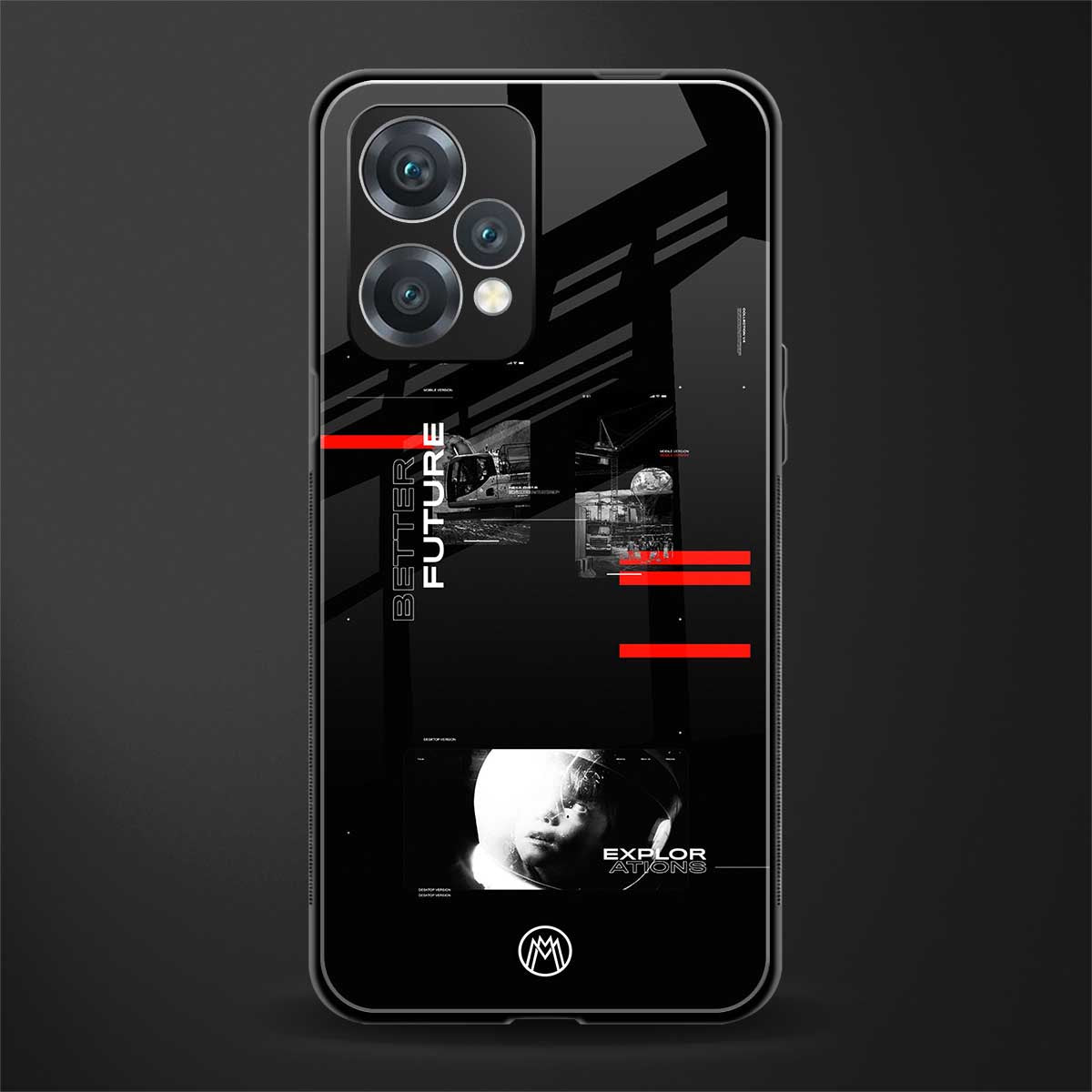 better future dark aesthetic back phone cover | glass case for realme 9 pro 5g