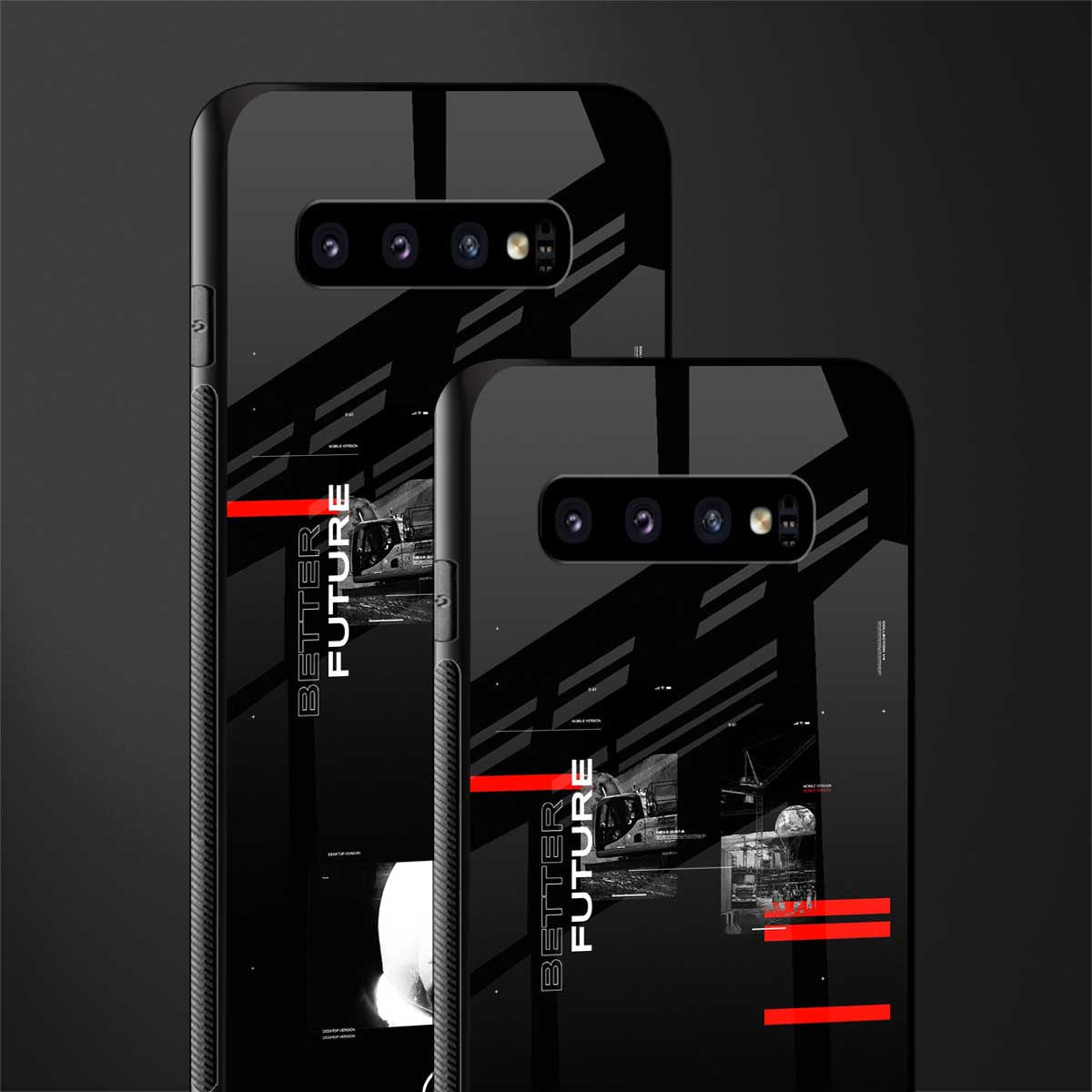 better future dark aesthetic glass case for samsung galaxy s10 plus image-2