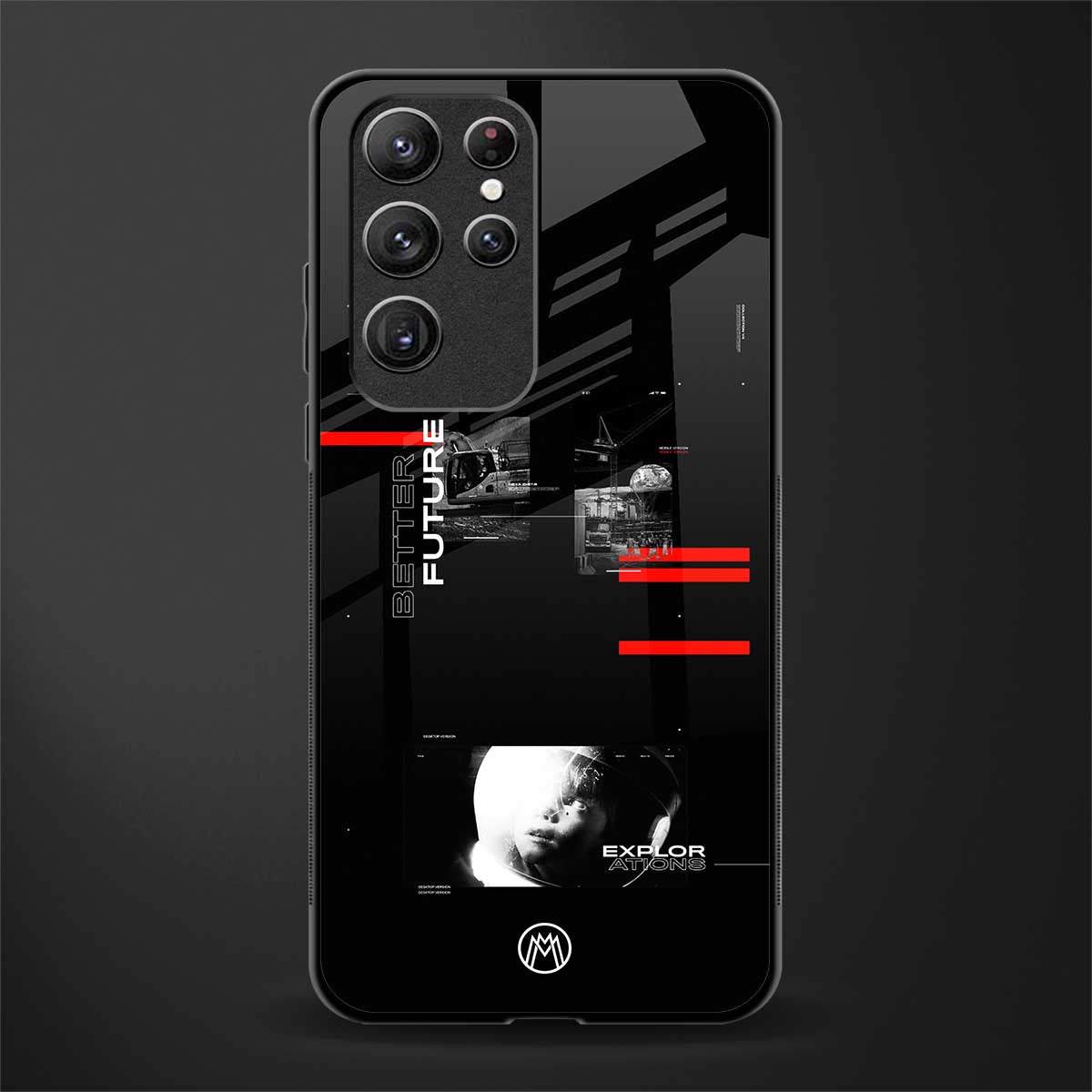 better future dark aesthetic glass case for samsung galaxy s22 ultra 5g image