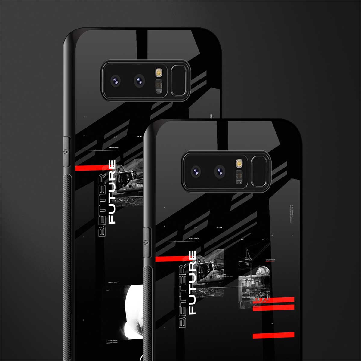 better future dark aesthetic glass case for samsung galaxy note 8 image-2