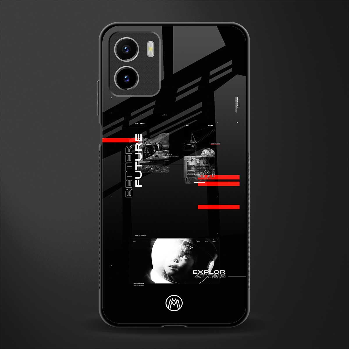 better future dark aesthetic glass case for vivo y15s image