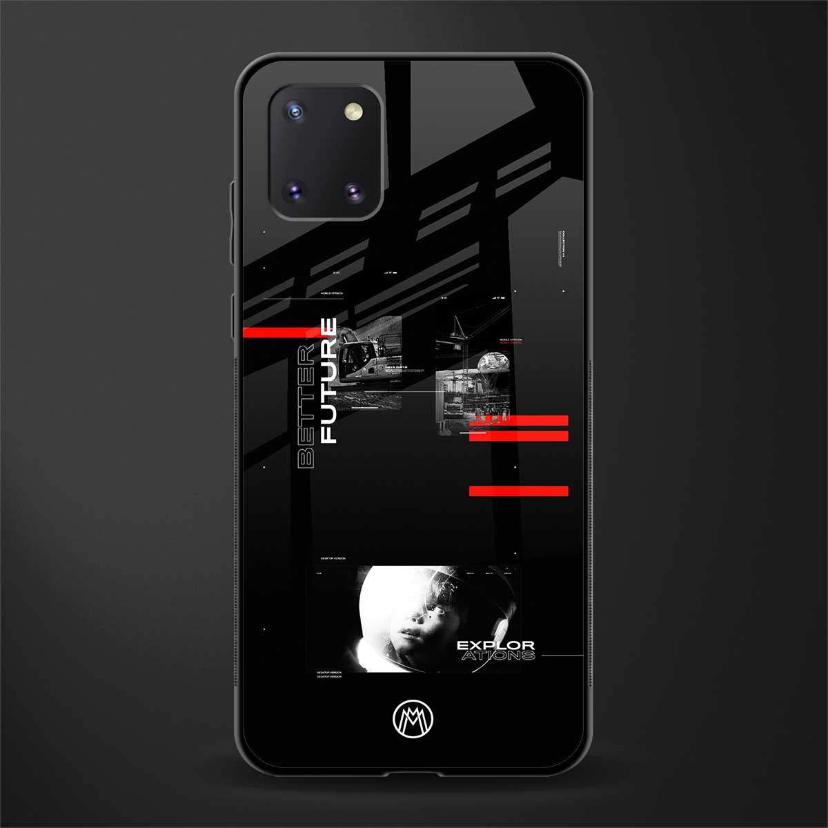 better future dark aesthetic glass case for samsung a81 image