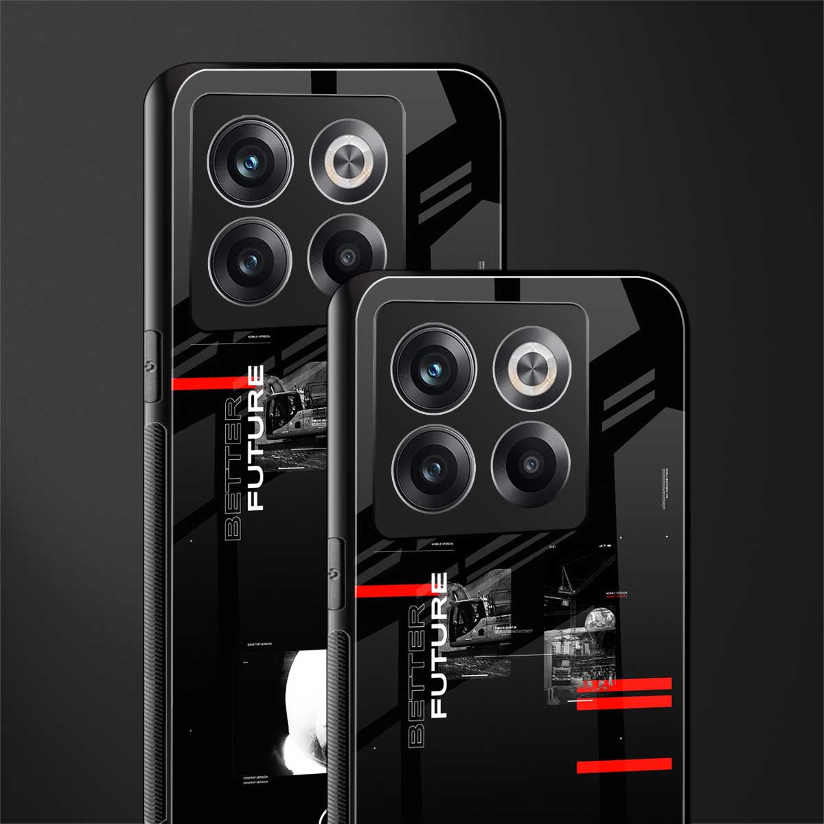 better future dark aesthetic back phone cover | glass case for oneplus 10t