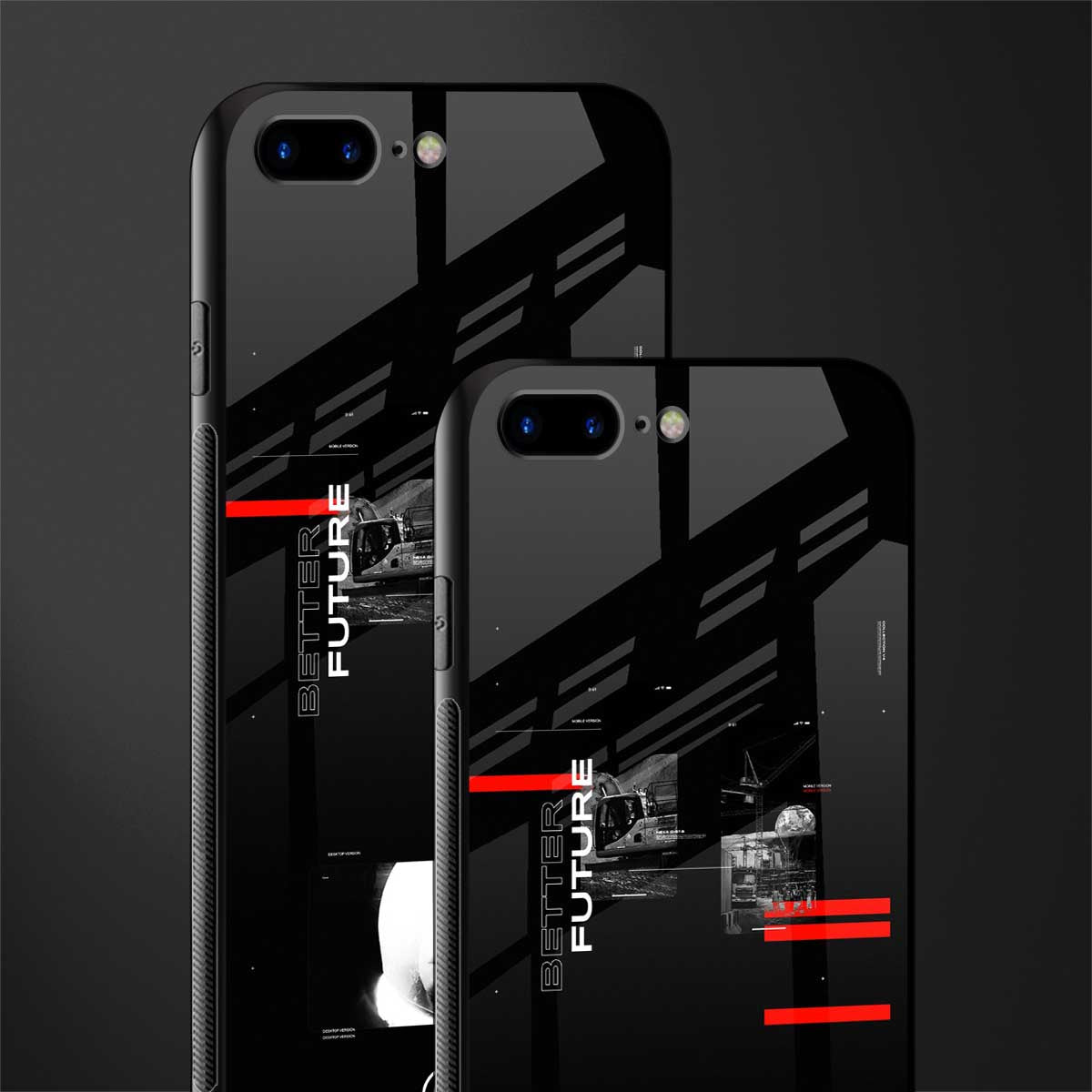 better future dark aesthetic glass case for iphone 7 plus image-2