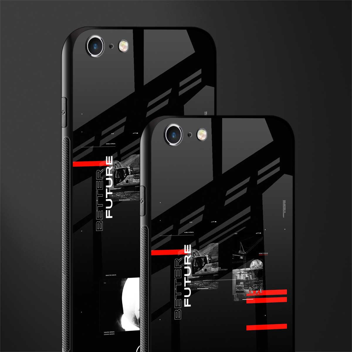 better future dark aesthetic glass case for iphone 6 image-2