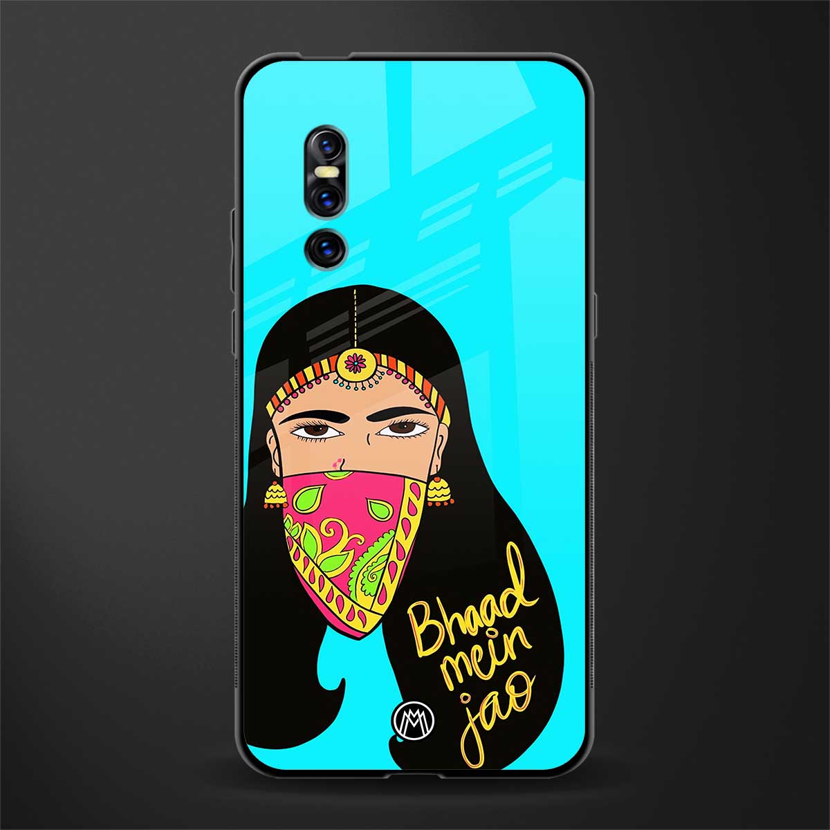 bhaad mein jao glass case for vivo v15 pro image
