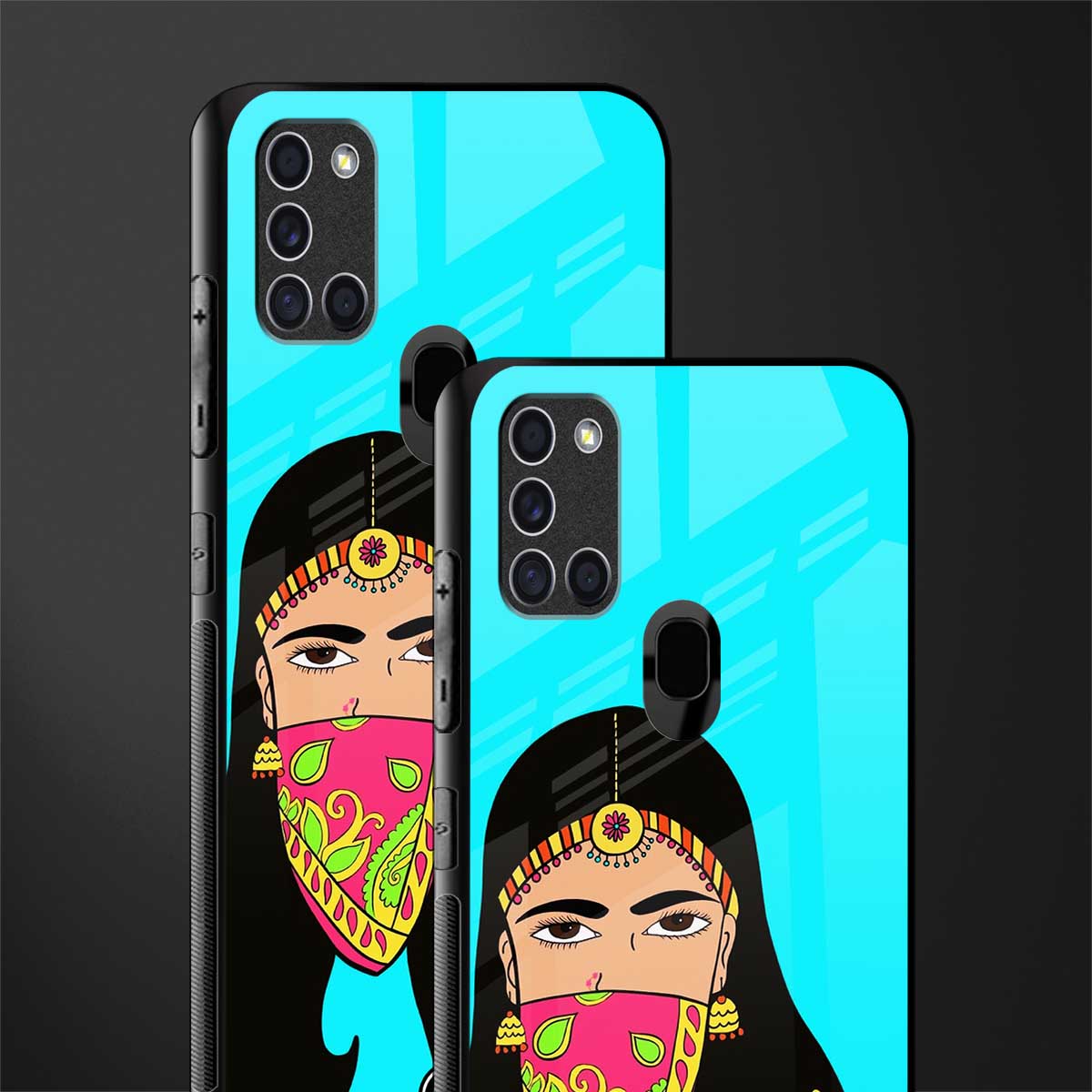 bhaad mein jao glass case for samsung galaxy a21s image-2