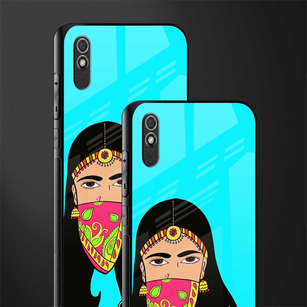 bhaad mein jao glass case for redmi 9a image-2