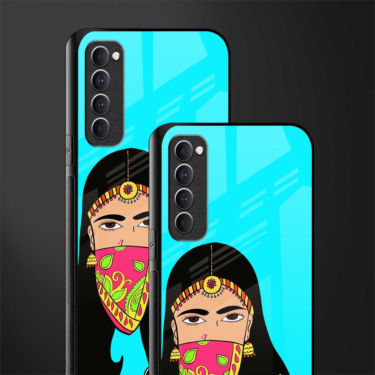 bhaad mein jao glass case for oppo reno 4 pro image-2