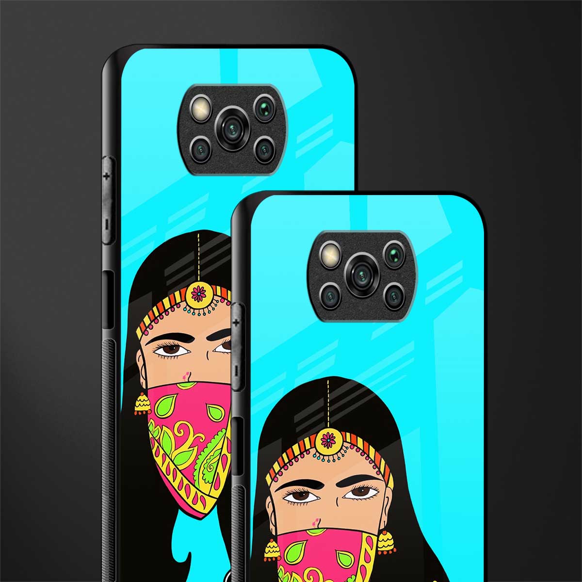 bhaad mein jao glass case for poco x3 image-2